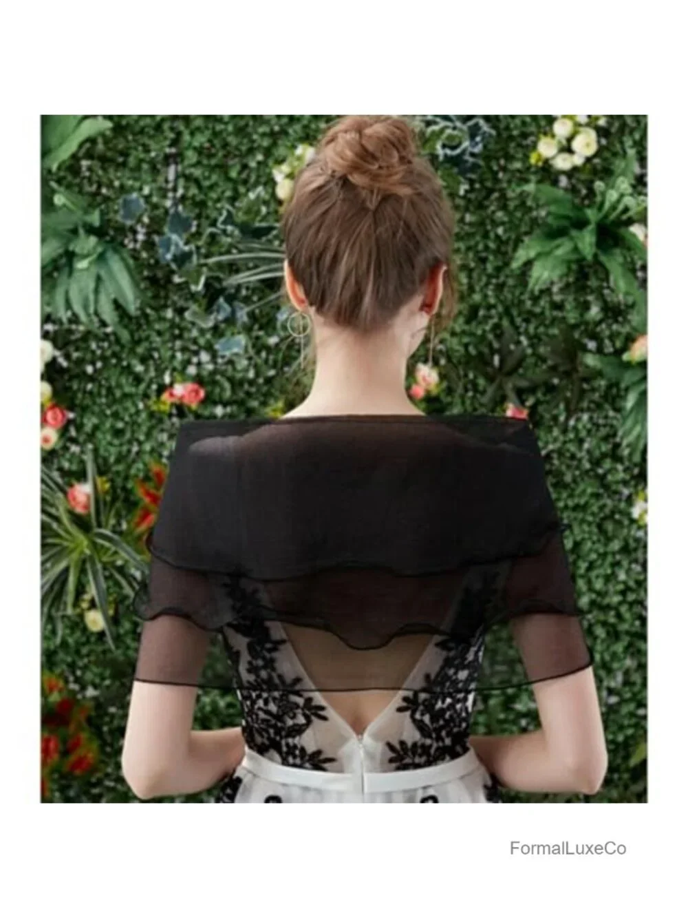 Sheer Bridesmaid Wedding Cape Shawl Wrap for Evening Dresses Cover Up